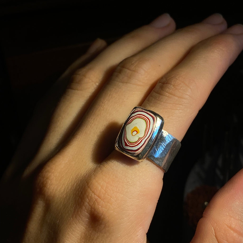 Fordite fried egg ring