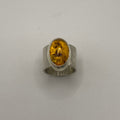 Amber chunky ring